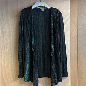 Alberto Makali Black and Green Cardigan